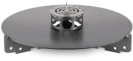 Petromax Grillplatte für Tyropit & Pyron Feuertonne – Robuste Planchaplatte aus 6mm Stahl, Plancha-Grillen für Lagerfeuer & Feuerschale