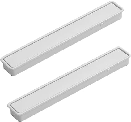2 pezzi Maniglia a ribalta Tiretti nascoste Pomello per cassetti Multicolore in Lega di alluminio Maniglie da incasso per porta scorrevoli da incasso a scomparsa quadrato (100mm,White)