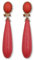 Pendiente con forma de lágrima (CORAL)