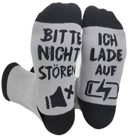 Zemolo Lustige Socken Geschenk für Männer Bitte Nicht Stören Sock Witzige Socken Lustig Socke Personalisierte Weihnachten Ideen Geschenke Vatertag Männertag für Papa Opa Freund 43-46