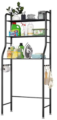 Frilla Badregal (50 x 26 x 158 cm) | BATHFLEX (Schwarz)