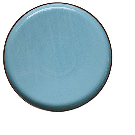 zhongqunli Ceramic platter Vintage Pizza Plate Home Dining Plate Ceramic Dining Plate Kitchen Dining Plate Dessert Cake Flat Plate Ceramic Dish Deep Plate large serving plate(Large)