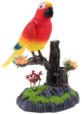 KONTONTY Electric Bird Cage Toys Interactive Plastic Bird Plaything Singing for Boys and Girls Fun Learning