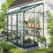 INNOLUX Gewächshaus Vitavia Ida 3300 Grün Polycarbonat 4 mm 132 x 257 H 222 cm