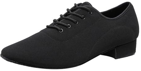 ZHENSI Scarpe da Ballo da Sala da Uomo con Suola in Pelle Scarpe da Ballo Latine Moderne con Lacci E Tacco Basso per Palcoscenici di Tango al Coperto