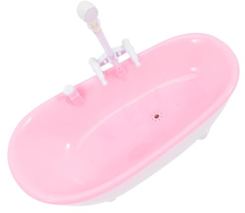 HAWILLOSCH Mini Bañera De Hidromasaje para Muñecas Juguete Rociador De Ducha para Baño y Decoraciones De Cumpleaños Infantiles Accesorio De Muñeca Miniatura