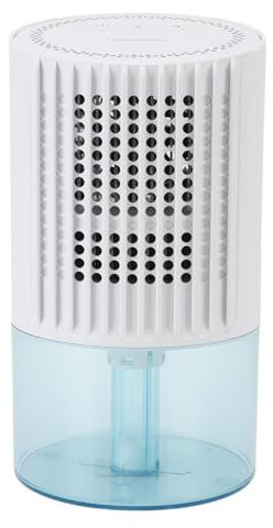 Hausentfeuchter für Einen Ruhigen Raum 1L Wassertank, Automatisch Abgeschaltet, Genaues Erkennen, 7 Farben Licht, Ideal für Schlafzimmer, Keller, Wohnmobile und Wohnzimmer (EU