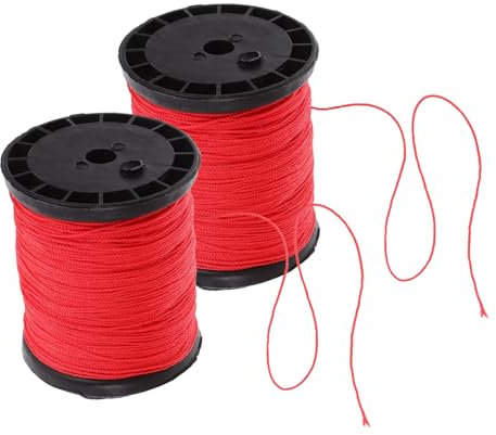 SHINEOFI 2 Rollos De Cuerda Hilo De Nylon Envase Marrón Cuerda De Cordel Para Manualidades Masón Cordel De Jardinería Cordel De Nailon Hilo Duradero Rojo
