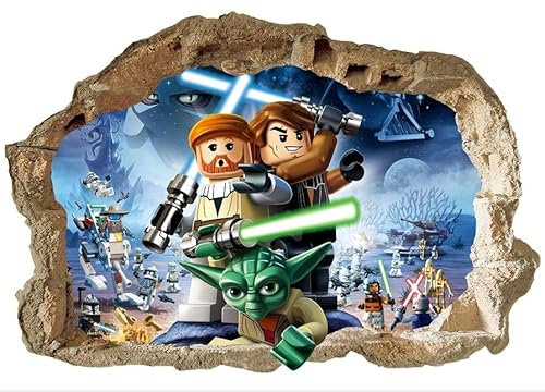 Wars Vinyl Mural Wall Sticker Smashed Wall Sticker 57x80cm