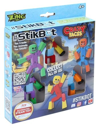Zing StikBot 3 Pack - Crazy Faces