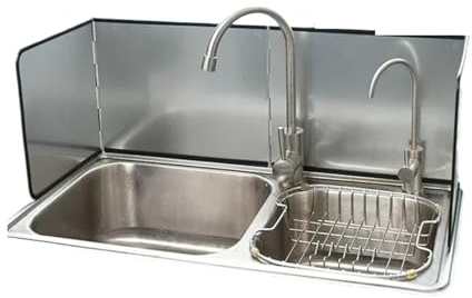 Compatible For Kitchen Sink Splashback Galvanized Board Splash Guard Gas Cooker Grease Protective Shield(Four pieces.)