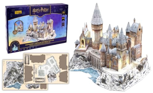 EXPLORA - Bright Hogwarts Castle - Officially Licensed Harry Potter - 3D Puzzle - 540312-202 Pieces - No Glue or Scissors - Building Set - Gift - Model - From 8 Years