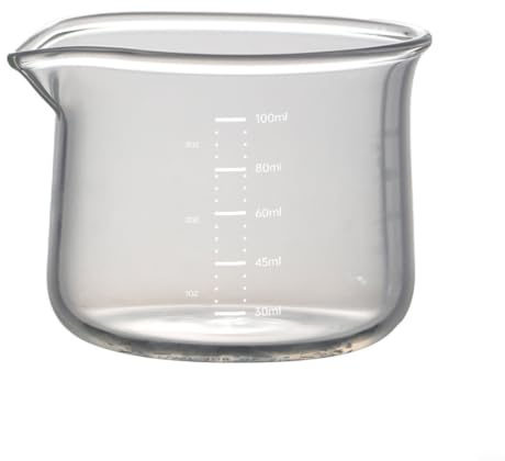 for Barista Measuring Cup 100ml Clear Glass Jigger with Dual Scales for Ristretto and Cortado Serving