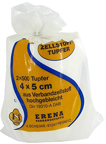 ERENA Zellstofftupfer 4x5 cm 2X500 St