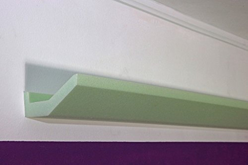BENDU LED Stuck-Leiste Hartschaum Profil 90x50mm - Lichtvouten für indirekte Beleuchtung Decke mit LED Stripes oder Lichtschlauch DBML-90-ST von BENDU
