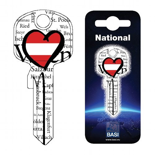 BASI Fanschlüssel Schlüsselrohling Schlüsselanhänger Fanartikel Schlüsseldienst Österreich