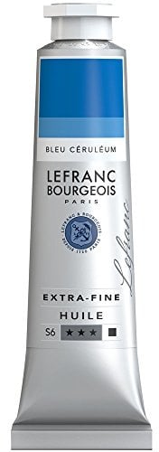 Lefranc Bourgeois Extra-Fine Oil Paint, Artists Quality, Cerulean Blue, 40ml Tube