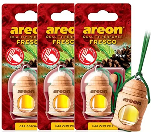 Areon Fresco Car Air Freshener Pine 4 Milliliters Multi Pack Of 3