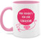 Tasse Tassen 325ml - Statement - Mir reicht's ich geh stricken - 325 ml - Rosa - cup stricke wollknäuel wärmende wolle gehe dann mal das reicht jetzt strick geschenk sprüche kaffeetasse