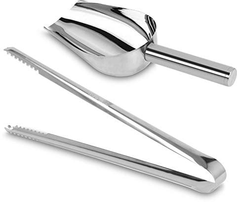 Siumir Pince à Glaçons en Acier Inoxydable et Pelles à Bonbons Pelles à Nourriture 60 Gram, pour Mariages, Fêtes, Bar