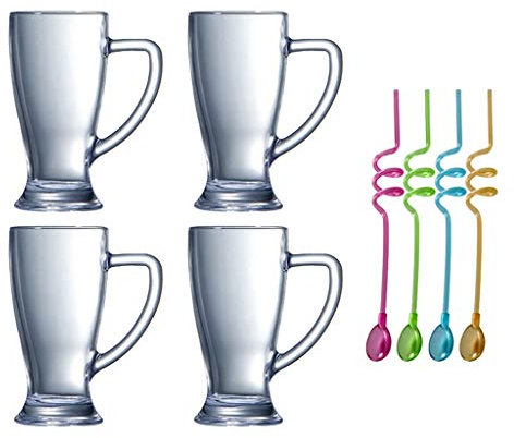 LSRRYD - Tres vasos de zumo con pajitas, sabor a whisky los cuatro juegos de vasos (tamaño: C)