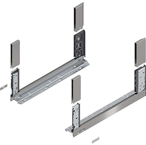 BLUM LEGRABOX Free SET H C, TIP-ON, 40 kg, NL 600, INOX