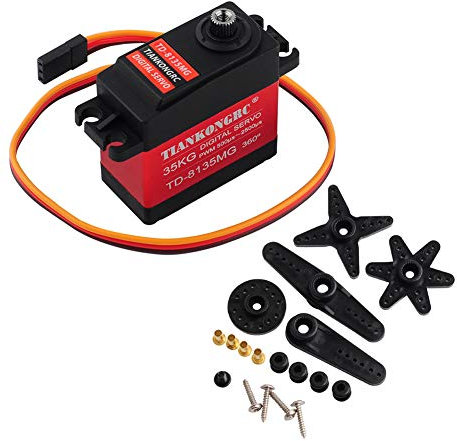 Wishiot TD-8135MG 35KG 360 Grad kontinuierliche Drehung Servo Digital Coreless 500μs-2500μs großes Drehmoment Metallgetriebe für DIY Roboter Roboter RC Modell