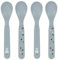 LÄSSIG Juego de cucharas para niños (4 piezas) Cubiertos para niños sin BPA aptos para el lavavajillas/Spoon Set 4 pcs. PP/Cellulose Tiny Farmer Sheep