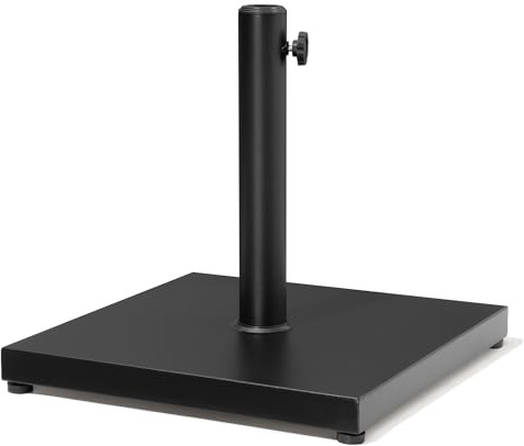 VredHom Terrassenschirmständer, 18 kg, für den Außenbereich, strapazierfähig, quadratisch, Betonständer, Marktschirm, Schwarz