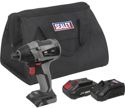 Sealey 20V 2Ah SV20 Series 1/4 Hex Brushless Impact Driver Kit - CP20VIDXKIT1