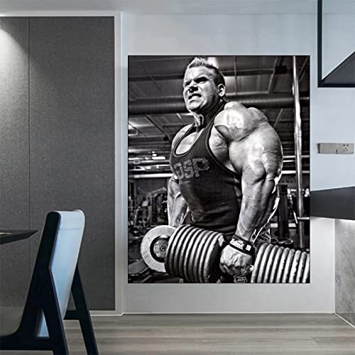 Hnyjyfa Jay Cutler Poster Kraftprotz Bodybuilding Trainings Haus Fitness Deko Mann Übungs Motivzitat Gemälde drucke Inspirierendes Wand Bilder Gym 0317257