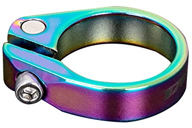 WLDOCA Bike Seat Post Clamp 28.6/31.8/34.9mm Mountain Gravel Bike Color Rainbow Cycling Seat Clamps Aluminum Alloy Bicycle Seat Clamp,A,34.9mm