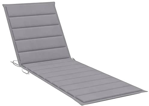 Gecheer Sonnenliegen Auflage Liegenauflagen Polsterauflage Outdoor Auflage Gartenliege Polster Sonnenliege Strandliege Liege Kissen Auflage für Sonnenliege, Grau 200x60x3 cm Stoff
