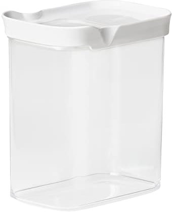 Emsa N11421 Optima Schüttdose 1,6 Liter | rechteckig | Schiebedeckel | ideal zum Portionieren | 100% sicher/hygienisch/unbedenklich| Frischedichtung | BPA-frei | transparentes Design