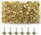 Yosawo 200Pcs Furniture Decorative Tacks Upholstery Tacks Pins Thumb Tack Stud Tacks Push Pins（Gold）