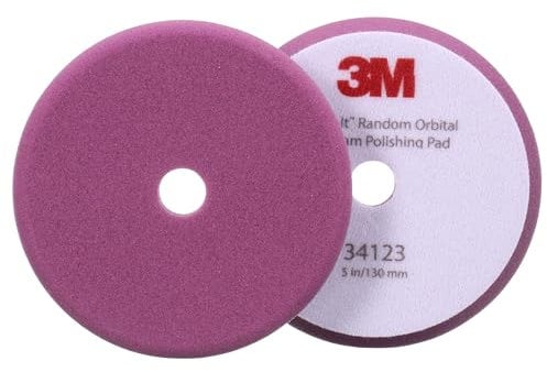 3M Perfect It Feines Schaum-Polierpad für Exzenter Poliermaschine, violett, 130 mm (5 in), 34123