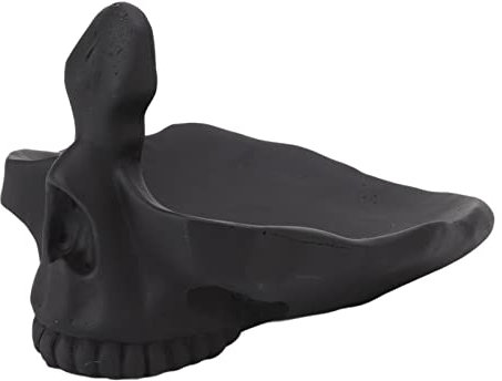 Totenkopf Brillenständer, lebensechte kratzfeste praktische Statue Brillenhalter, mit Ablagefach, für Home Desk