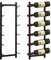 KOMFOTTEU Botellero Vino de Pared para 6/9/12 Botellas, Portabotella Metálica Vertical, Estante Colgante Decorativo para Vino, Organizador de Botellas para Cocina, Comedor, Bar (6 Botellas)