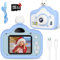 Jinbeel 2023 Nouveau Appareil Photo Enfant, 2.0 Pouces Appareil Photo Numérique, 20MP/1080P HD Mini Caméra avec Objectif Avant et Arrière, 32G SD Carte, Cadeaux Jouet pour Enfants de 3 à 12 Ans- Bleu