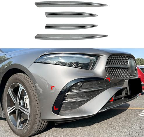 XZLDSD Paraurti Anteriore Dell'auto Griglia di Aspirazione dell'Aria Alette Laterali Spoiler Coltello d'Aria, Accessori di Decorazione Auto, per Mercedes-Benz Classe A W177 A200 A35 AMG 2023+