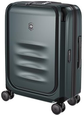 Victorinox Spectra 3.0 Expandable Global Carry-On, Handgepäckkoffer Klein, Trolley mit 4 Rollen, 55 x 40 x 20 cm, 39-47 l, Erweiterbar, Grau/Grün