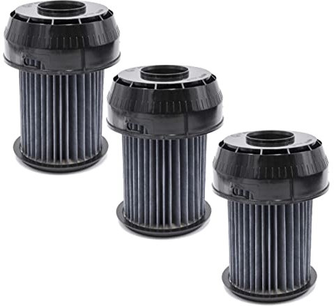 vhbw 3x Faltenfilter kompatibel mit Bosch BGS 6 Pro 1/01, 6 Pro 1, 6-ALL (Serie 03 und 04) Staubsauger - Filter, Patronenfilter, schwarz