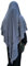 Yaqeen 3 lagiger XL chiffon Khimar blickdicht Hijab Kopftuch Jilbab Muslima Gebet (dunkelgrau)