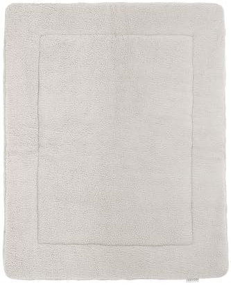Meyco Laufgittereinlage Teddy, Baby Laufstall Einlage (Krabbelmatte für Babys, Spielmatte für Laufstall, besonders weich, 80 x 100 cm), Greige