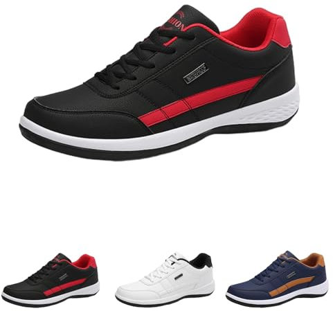 BAWUTZ Unisex Outdoor-Sneaker, Atmungsaktive Freizeitschuhe,orthopädische Schuhe, Sneaker,OrthoX Ergonomische schmerzlindernde Komfortschuhe Unisex-Trainer Outdoor-Boardschuhe (Schwarz,42)