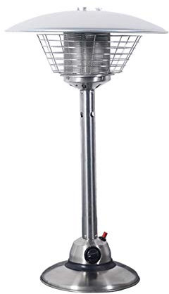 Chauffage de terrasse - Étanche - Portable - Pour intérieur et extérieur - Bouteille de gaz propane ou butane - Pour tonnelle, jardin, camping - En acier inoxydable