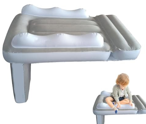 TABSIRAH Aufblasbares Flugzeugbett für Kinder – Aufblasbare Auto-Rücksitz-Matratze – Tragbares Auto aufblasbares Bett – leichte aufblasbare Matratze mit Seiten für Autositz – -Reisebett
