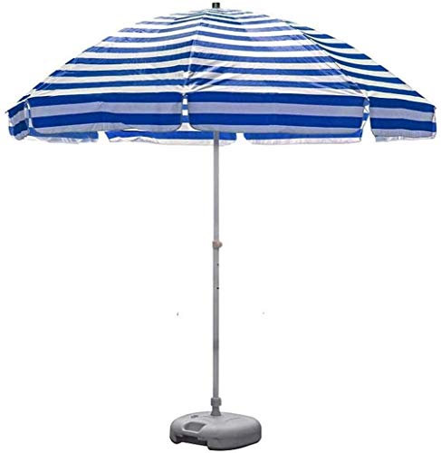 Sombrilla de Playa Sombrillas De Jardín Al Aire Libre Sombrilla De Playa A Rayas De 8.2 Pies Uv 50+, Sombrilla De Jardín para Patio Al Aire Libre Refugio Solar con 8 Varillas Resistentes Y Manivela