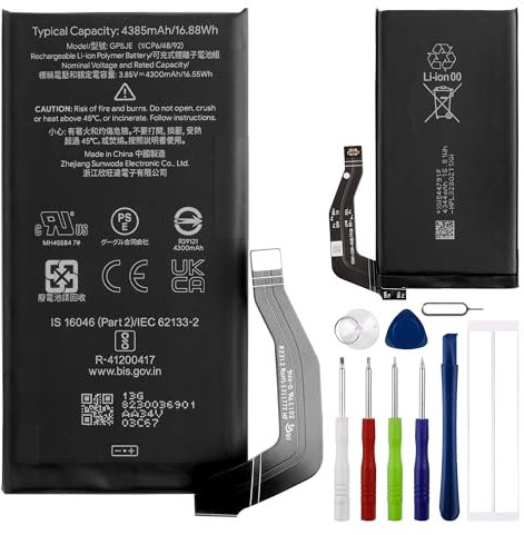 E-yiiviil Ersatzakku GP5JE Kompatibel mit Google Pixel 7A GWKK3 GHL1X AKKU with Tools