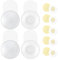 Kiiwah 2 Paia Reggiseno Adesivo in Silicone Push Up, Invisibile Reggiseno Riutilizzabili Coppe Adesivo Seno con 5 Paia Copricapezzoli USA e Getta (6.5cm)